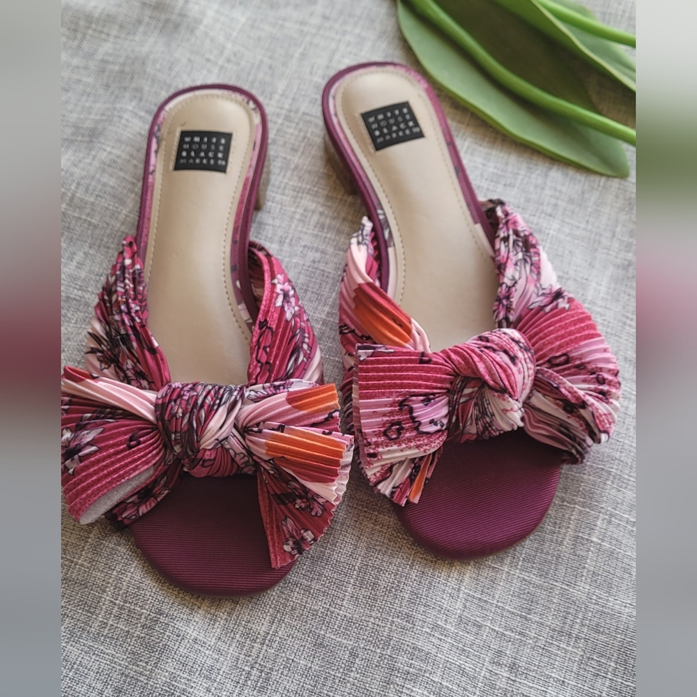 White House Black Market Pink and Purple Sandals